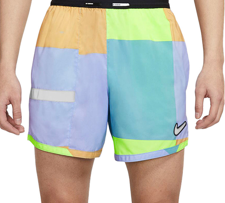 Men's Nike Flex Stride Wild Run 5 Dri-Fit Colorblock Running Shorts Green CJ5830