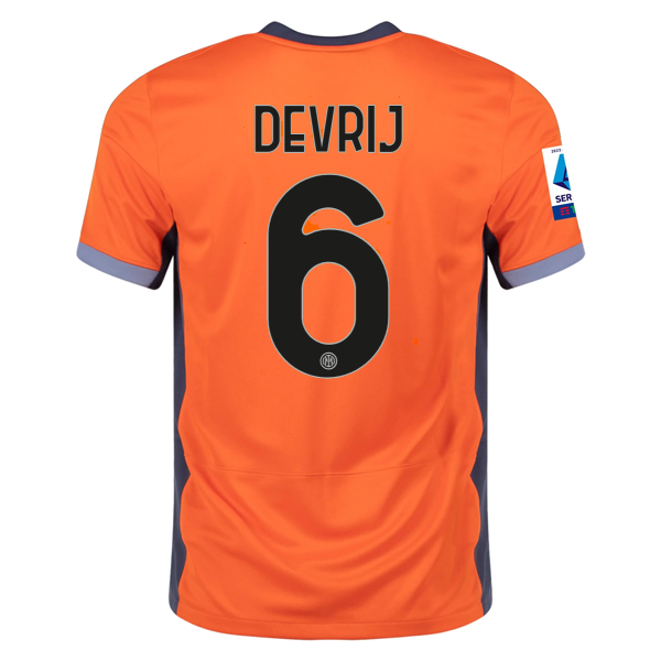 Image of Nike Inter Milan Stefan de Vrij Third Jersey w/ Serie A + Copa Italia Patches 23