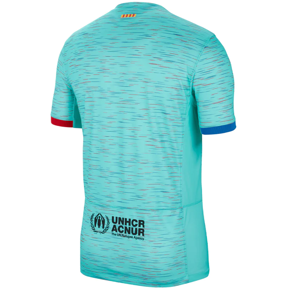 Image of Nike Barcelona Third Jersey 23/24 (Light Aqua/Royal Blue)