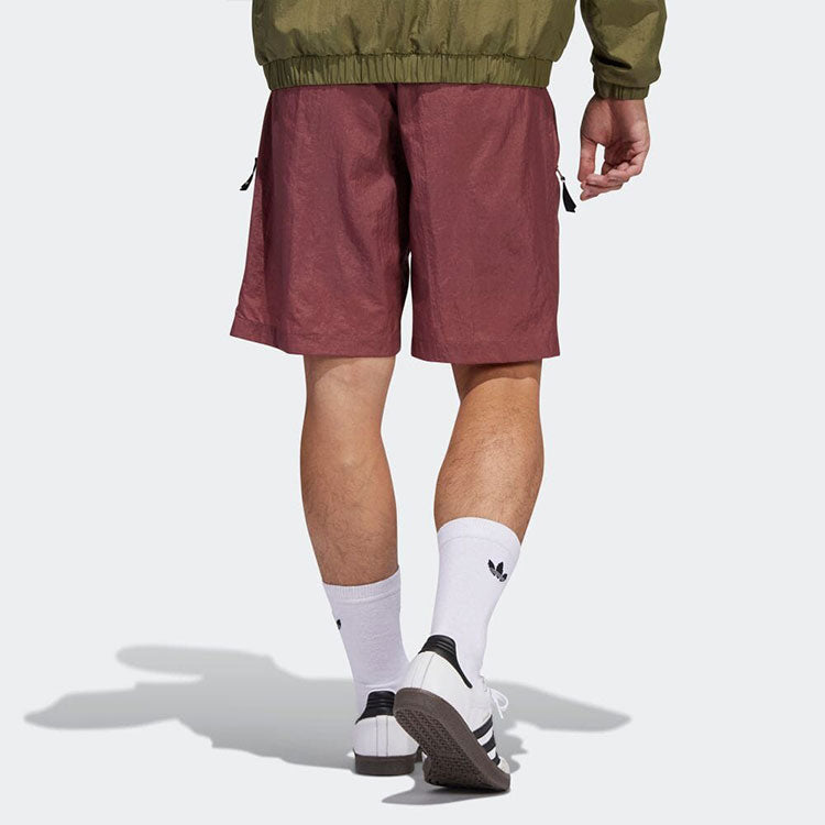 Image of adidas Solid Color Elastic Waistband Straight Shorts Japanese Version Unisex Dee