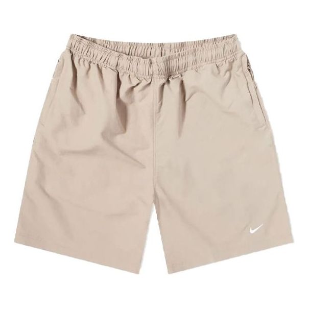 Image of Men's Nike Logo Micro Mark Breathable Solid Color Shorts Yellow DM4402-245