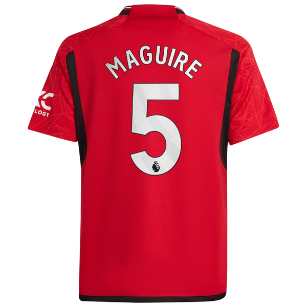 adidas Youth Manchester United Harry Maguire Home Jersey 23/24 (Team College Red