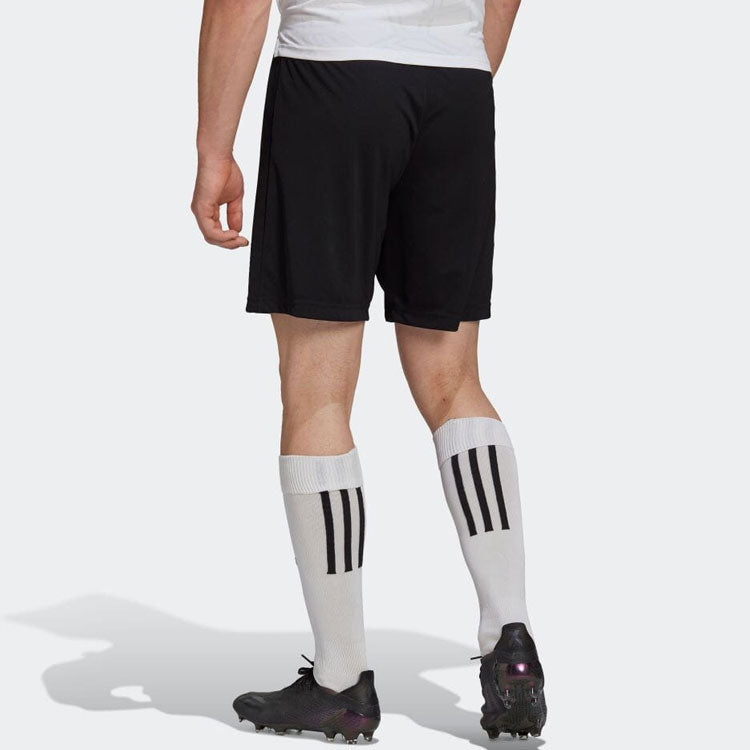 Men's adidas Solid Color Logo Printing Straight Casual Shorts Black H57504