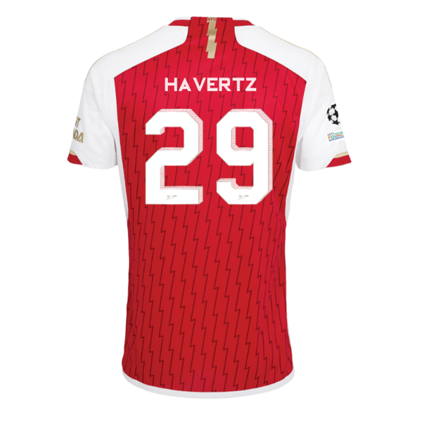 Image of adidas Arsenal Kai Havertz Home Jersey 23/24 w/ Champions League Patches (Better