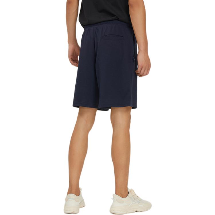 Image of Men's adidas Logo Printing Pattern Lacing Elastic Waistband Straight Shorts Blac