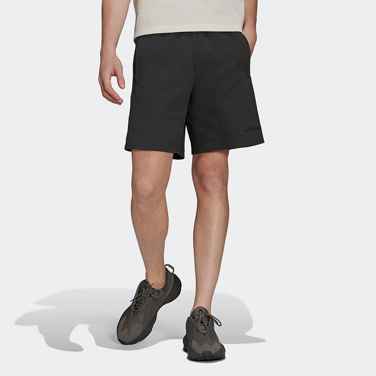 Image of adidas originals Waffle Short Casual Breathable Running Sports Shorts Black HP04