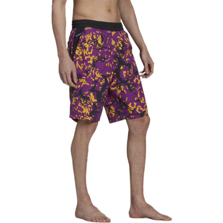adidas originals Multi-Color Printing Elastic Waistband Casual Shorts Multicolor