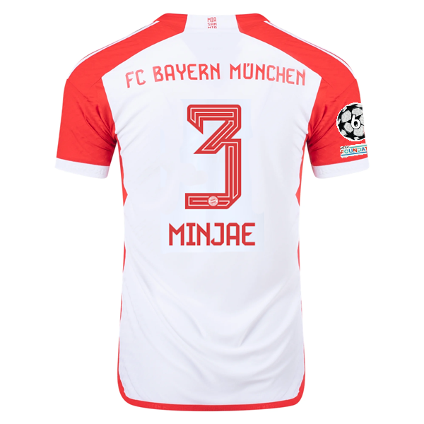 Image of adidas Bayern Munich Authentic Kim Min-jae Home Jersey w/ Champions League Patch