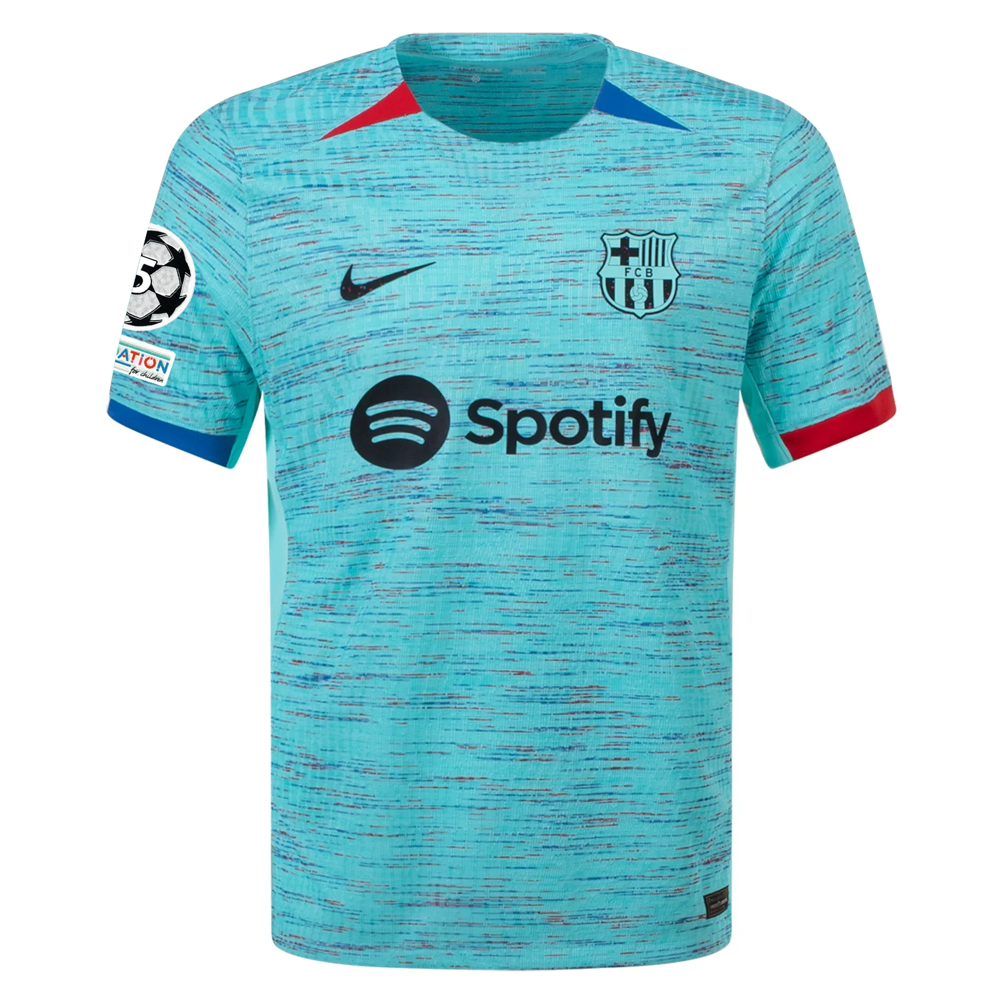 Image of Nike Barcelona Authentic Joao Cancelo Match Vaporknit Third Jersey w/ Champions