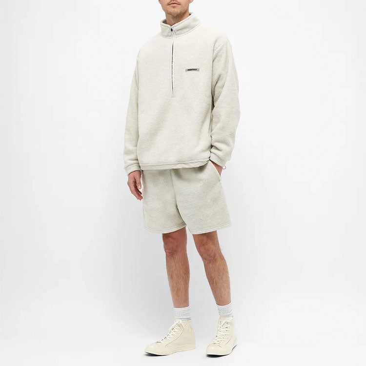 Fear of God Essentials SS20 Polar Fleece Sweat Shorts Oatmeal FOG-SS20-282