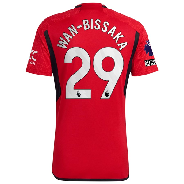 Image of adidas Manchester United Aaron Wan-Bissaka Home Jersey 23/24 w/ EPL + No Room Fo