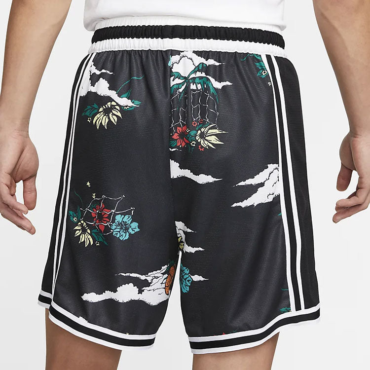 Image of Nike Herren-Shorts mit Taillenschnürung und durchgehendem Druck, gerade, gestreift, lässig, schwarz, DM8781-01