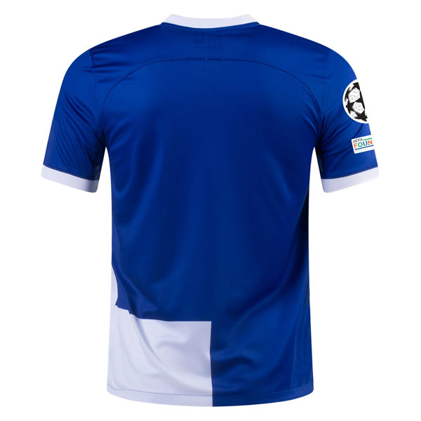 Image of Nike Atletico Madrid Away Jersey w/ Champions League Patches 23/24 (Old Royal/Wh