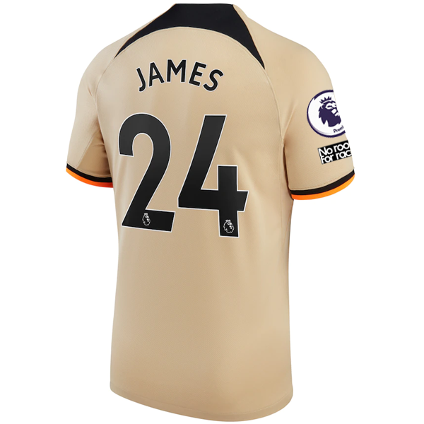 Nike Chelsea Reece James Third Jersey w/ EPL + No Room For Racism + Club World C