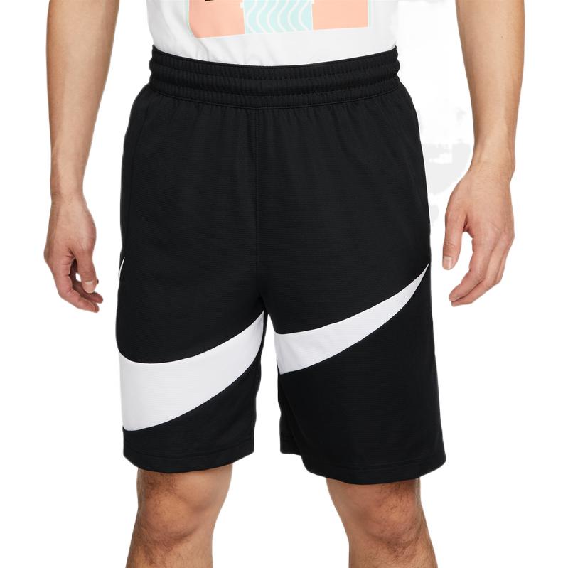 Image of Men's Nike Colorblock Large Logo Printing Casual Shorts Black DQ1169-010