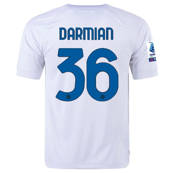 Image of Nike Inter Milan Matteo Darmian Away Jersey w/ Series A + Copa Italia Patches 23
