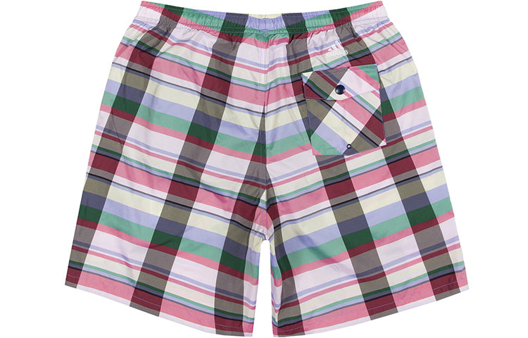 Image of adidas originals x NOAH Water Repellent Shorts waterproof Plaid Red GE1261