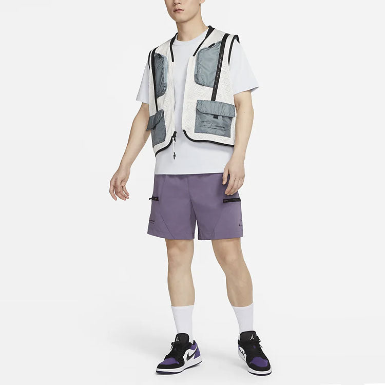 Image of Air Jordan 23 Solid Color Casual Sports Shorts Purple DQ8086-553