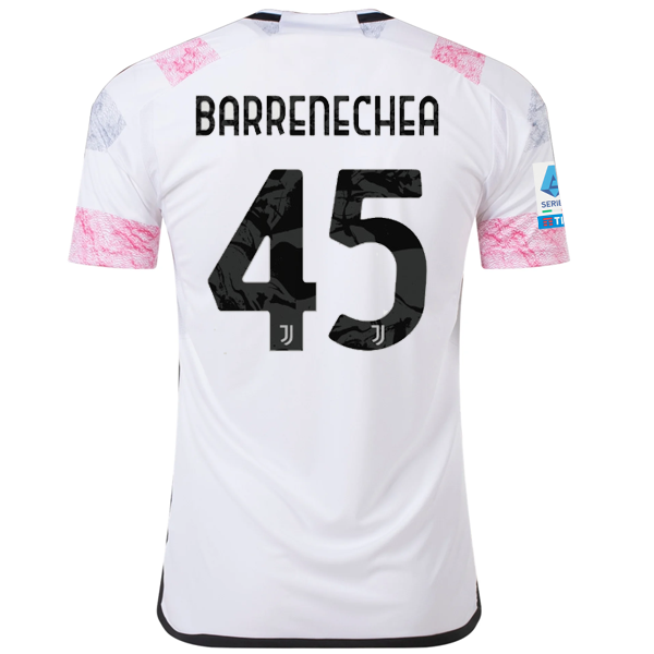 Image of adidas Juventus Barrenchea Away Jersey w/ Serie A 23/24 (White)