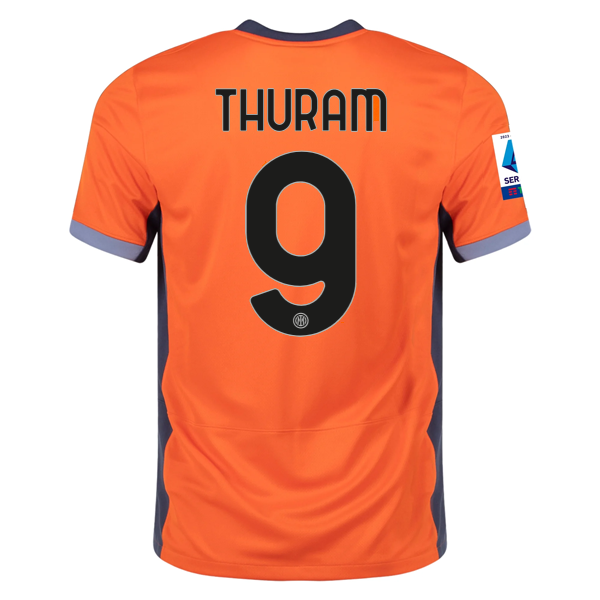 Nike inter Milan Marcus Thuram Third Jersey w/ Serie A + Copa Italia Patches 23/