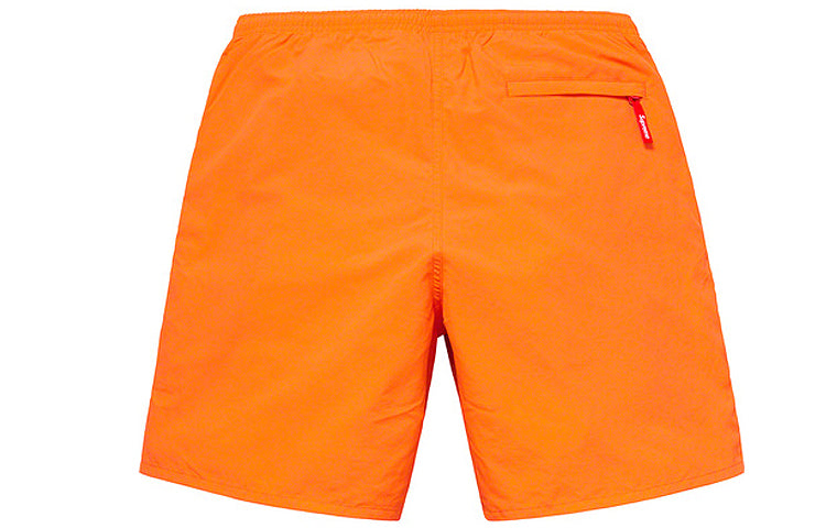 Supreme SS19 Nylon Water Short Solid Color Casual Shorts Unisex Orange SUP-SS19-