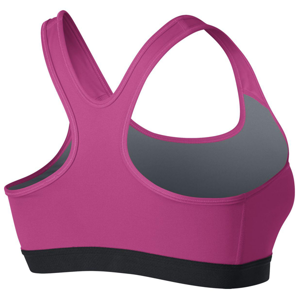 Image of Nike Damen gepolsterter Sport-BH (Pink/Schwarz)