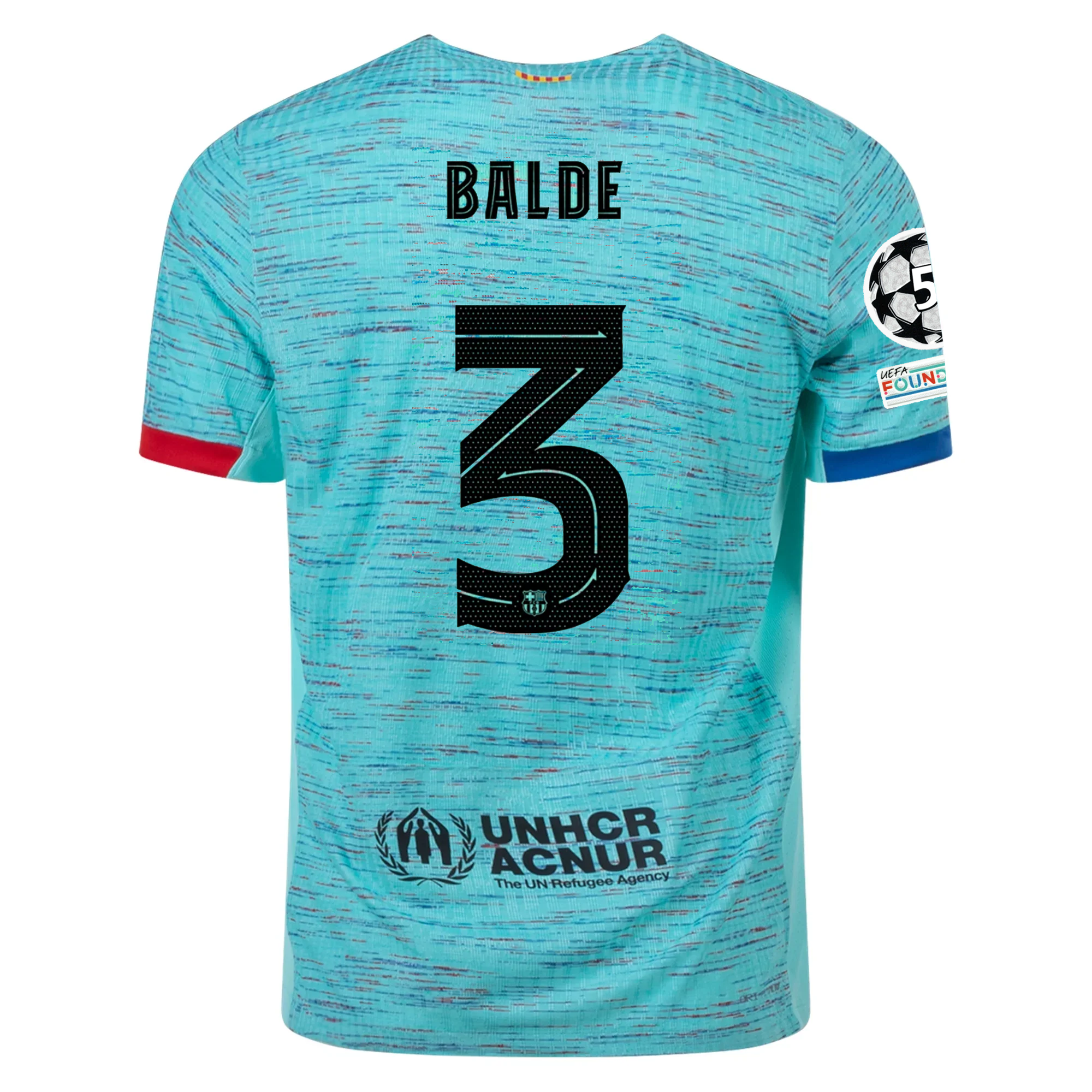 Image of قميص Nike Barcelona الأصلي Alejandro Balde Match Vaporknit الثالث مع Champio