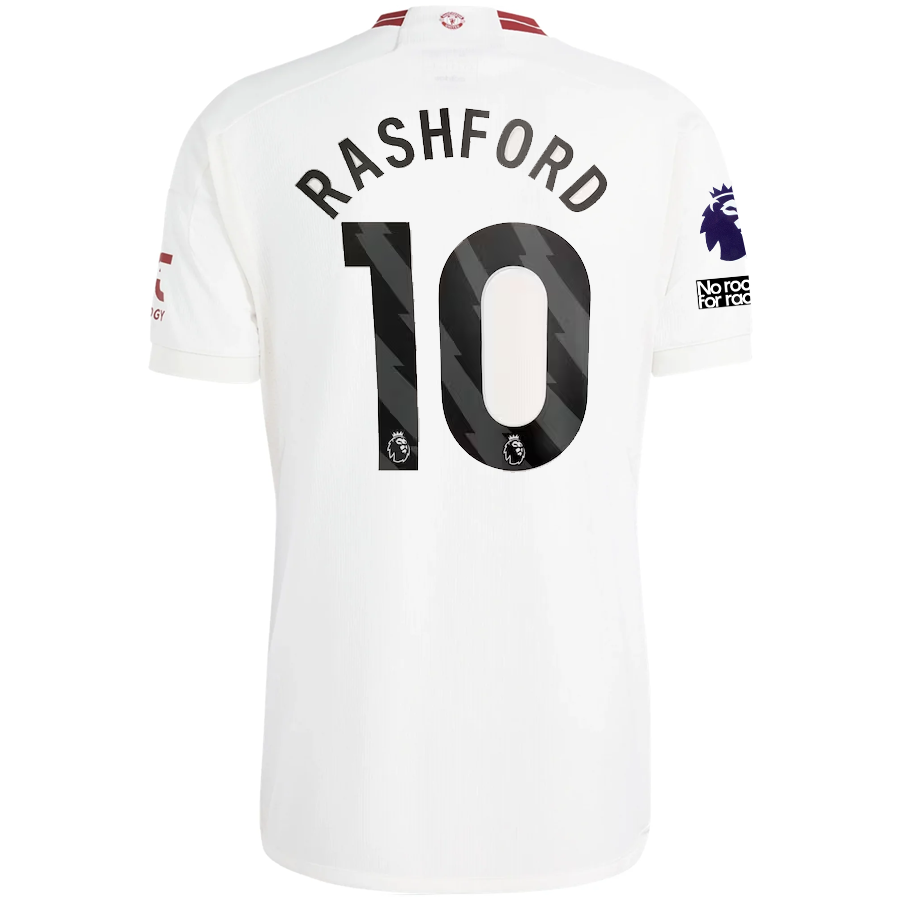 adidas Manchester United Marcus Rashford Drittes Trikot mit EPL + No Room For Racis