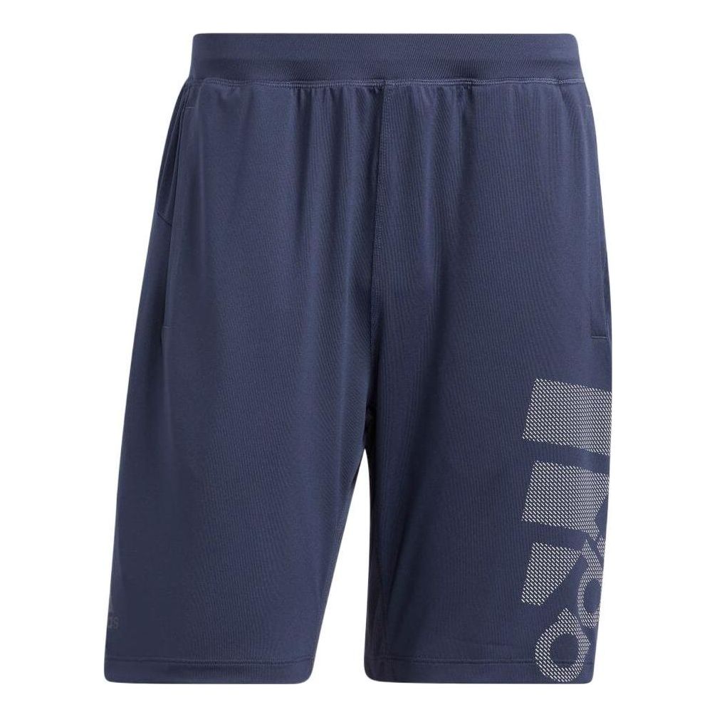 Image of Men's adidas Logo Printing Elastic Waistband Sports Shorts Navy Blue HE6796