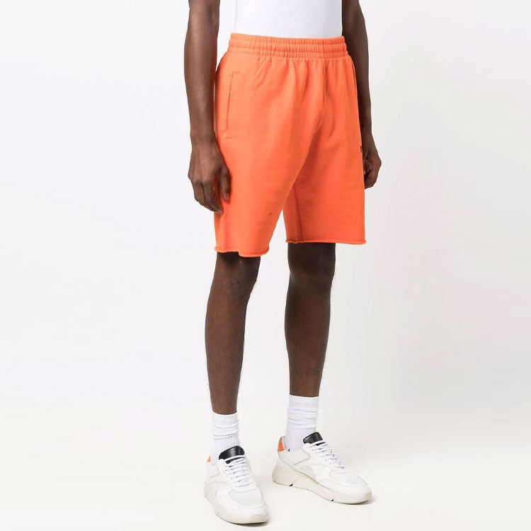 OFF-WHITE FW21 Logo Sports Shorts Ordinary Version Orange OMCI006F21FLE0022010