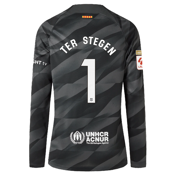 Nike Barcelona Andre Ter Stegen Goalkeeper Jersey w/ La Liga Champions Patches 2