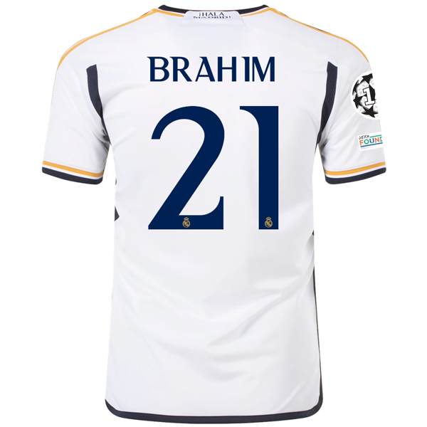 Image of adidas Real Madrid Brahim Diaz Home Jersey w/ Champions League + Club World Cup