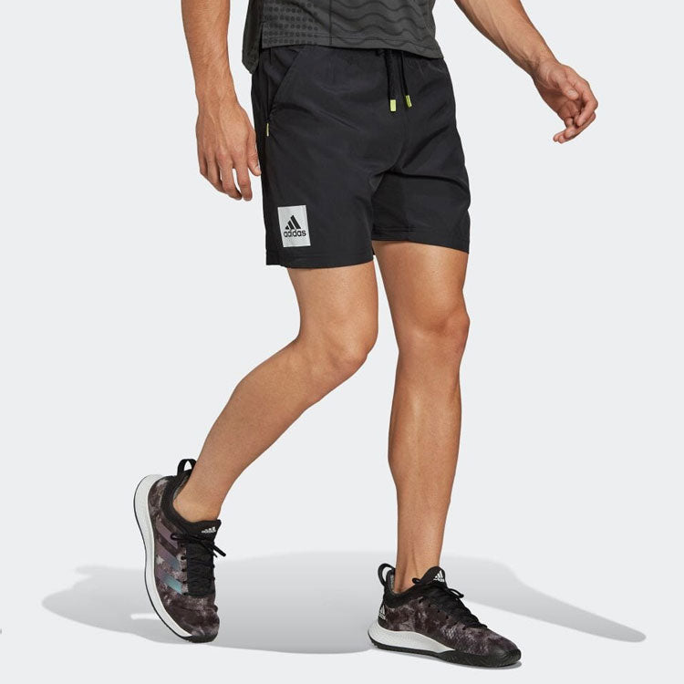 Image of Men's adidas Solid Color Casual Drawstring 2 In 1 Sports Shorts Black HG4203