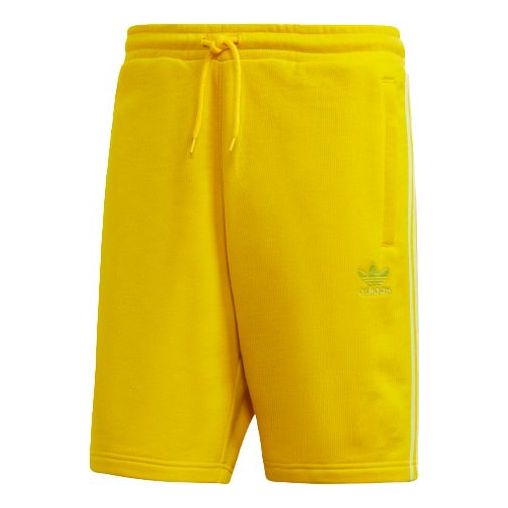 Image of adidas originals Blc 3-S Short Stripe Casual Sports Shorts Yellow ED6029