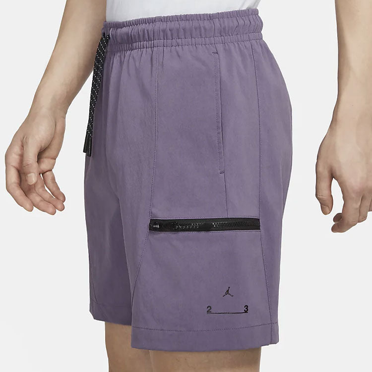 Air Jordan 23 Solid Color Casual Sports Shorts Purple DQ8086-553