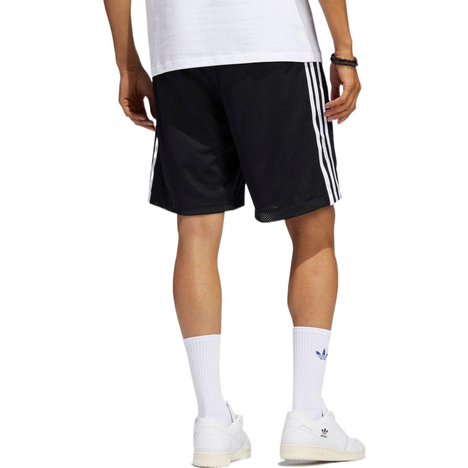 Image of adidas Stripe Micro Mark Casual Straight Shorts Japanese Version Black HC2204