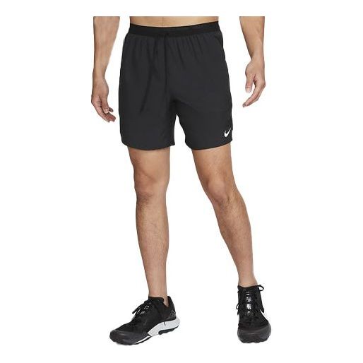 Image of Men's Nike Solid Color Logo Sports Running Black Shorts DM4762-010
