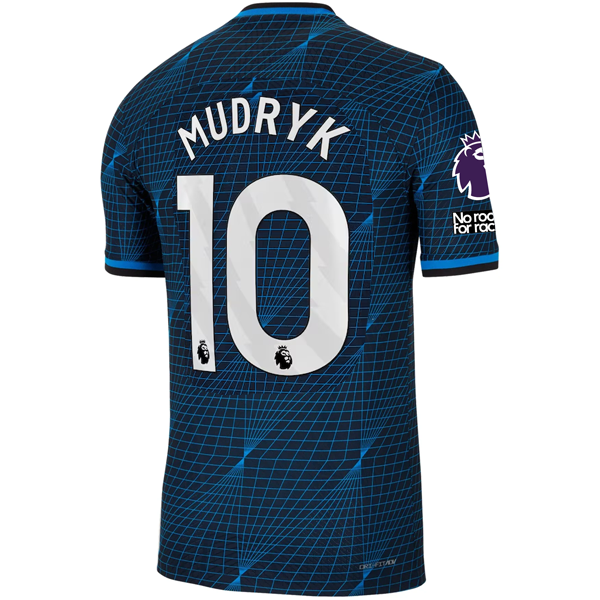 قميص Nike Chelsea Authentic Mudryk Match Vaporknit Away مع EPL + No Room For R