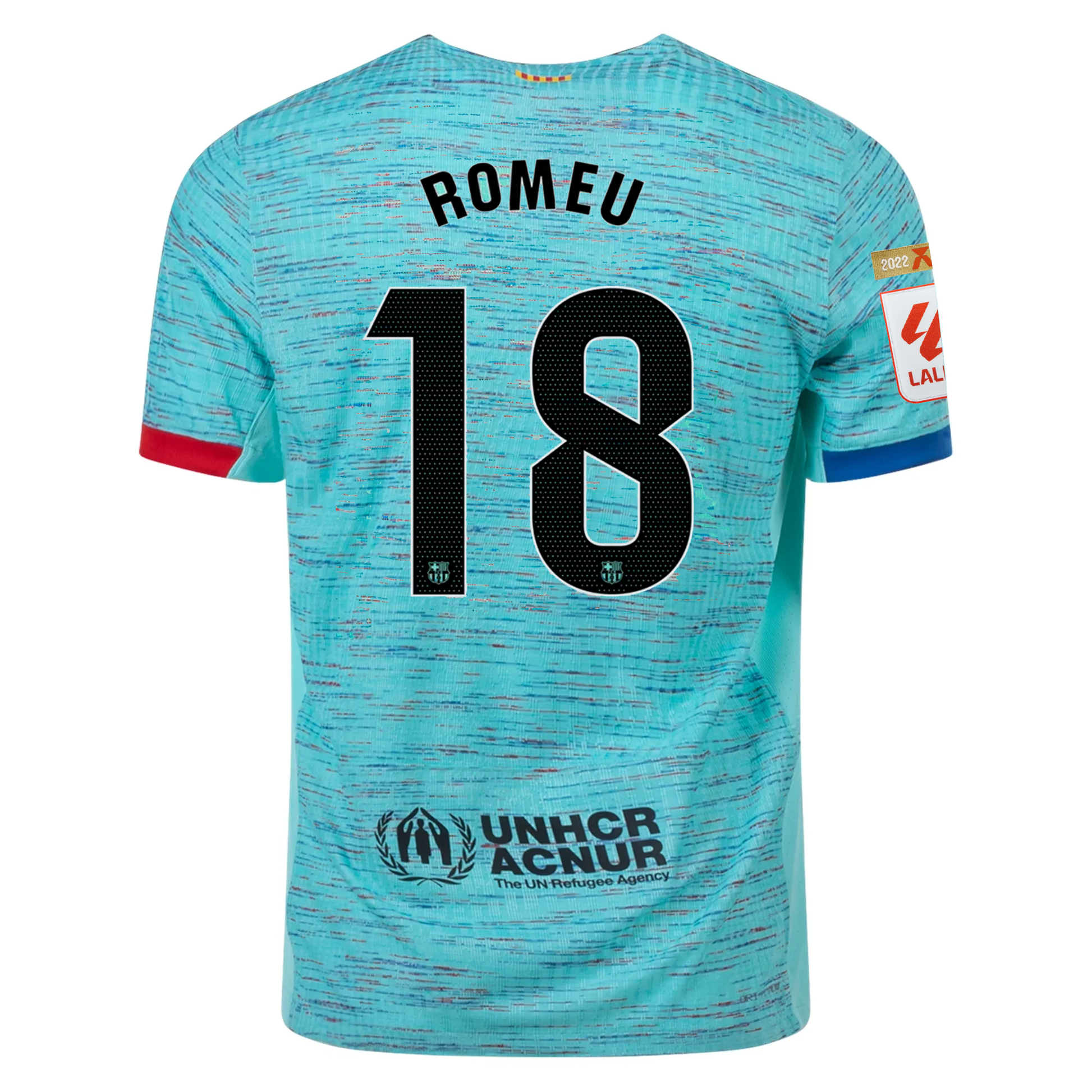 Nike Barcelona Authentic Romeu Match Vaporknit Third Jersey w/ La Liga Champion