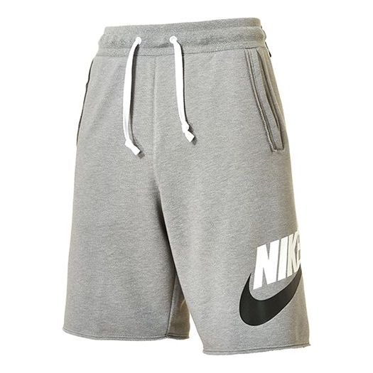 Image of Men's Nike Lacing Breathable Logo Sports Shorts Gray DM6817-029