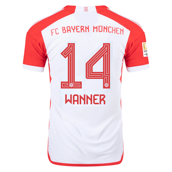 adidas Bayern München Authentic Paul Wanner Home Jersey mit Bundesliga Champions P