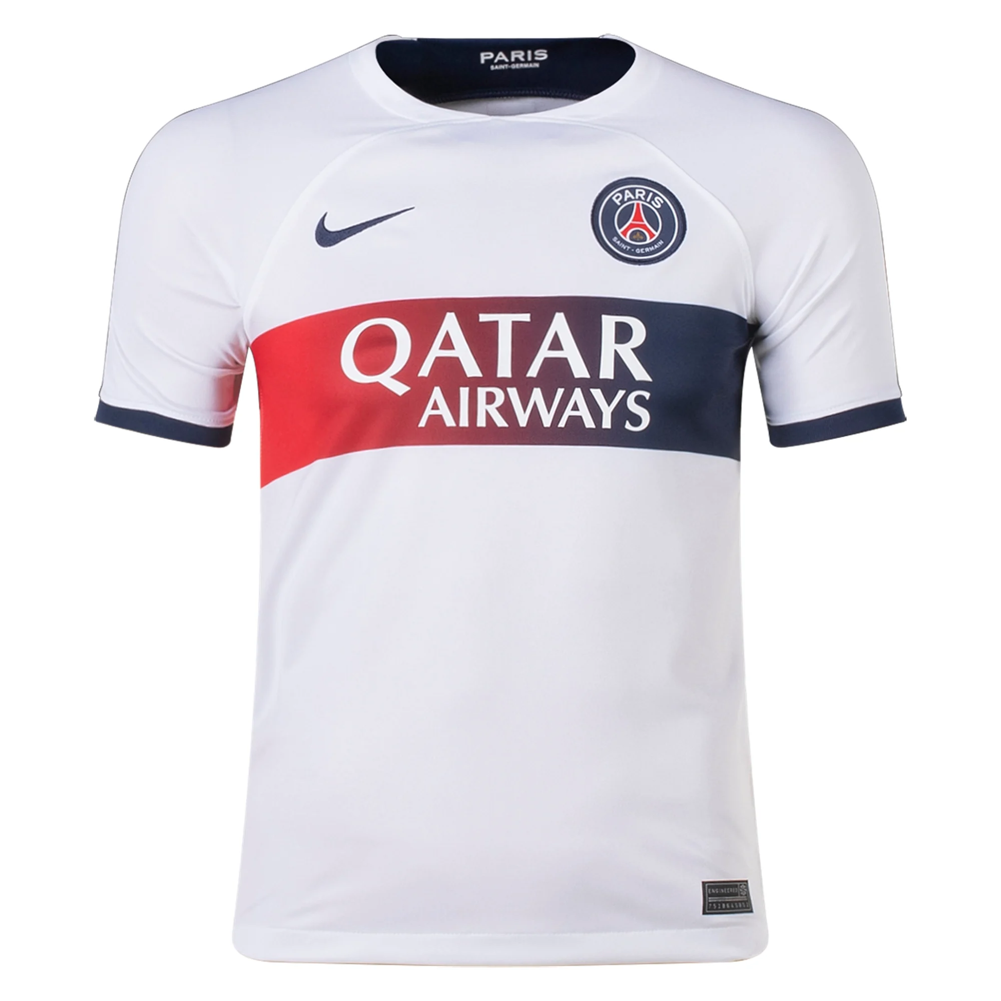 Nike Youth Paris Saint-Germain Away Jersey 23/24 (White/Midnight Navy)
