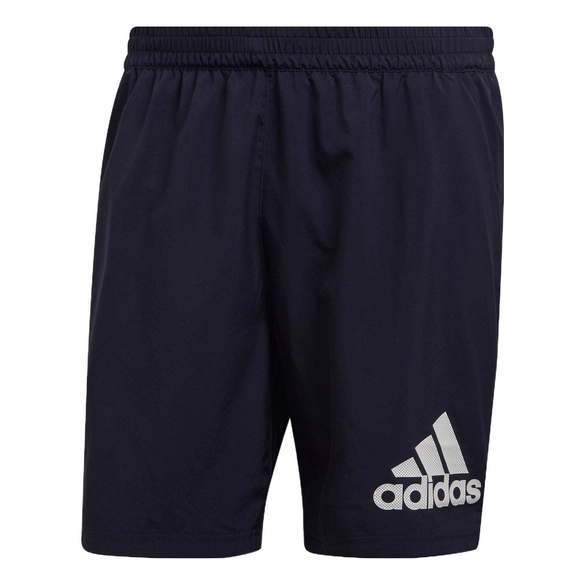 Image of Men's adidas Alphabet Logo Printing Woven Thin Breathable Sports Shorts Ink Blue