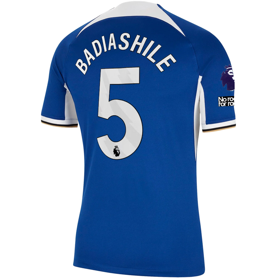 Image of Nike Chelsea Benoît Badiashile Home Jersey w/ EPL + No Room For Racism Patches 2