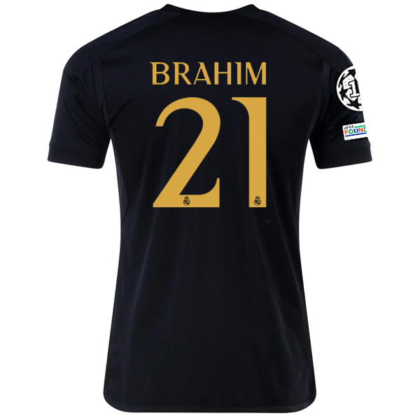 Image of adidas Real Madrid Brahim Diaz Drittes Trikot mit Champions League + Klub-Weltmeisterschaft