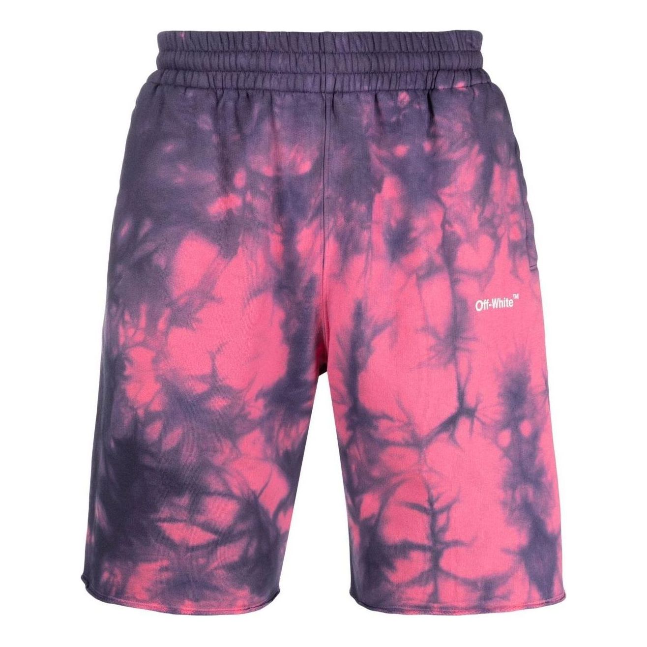 Image of Off-White tie-dye Track Shorts 'Pink' OMCI006F22FLE0073401