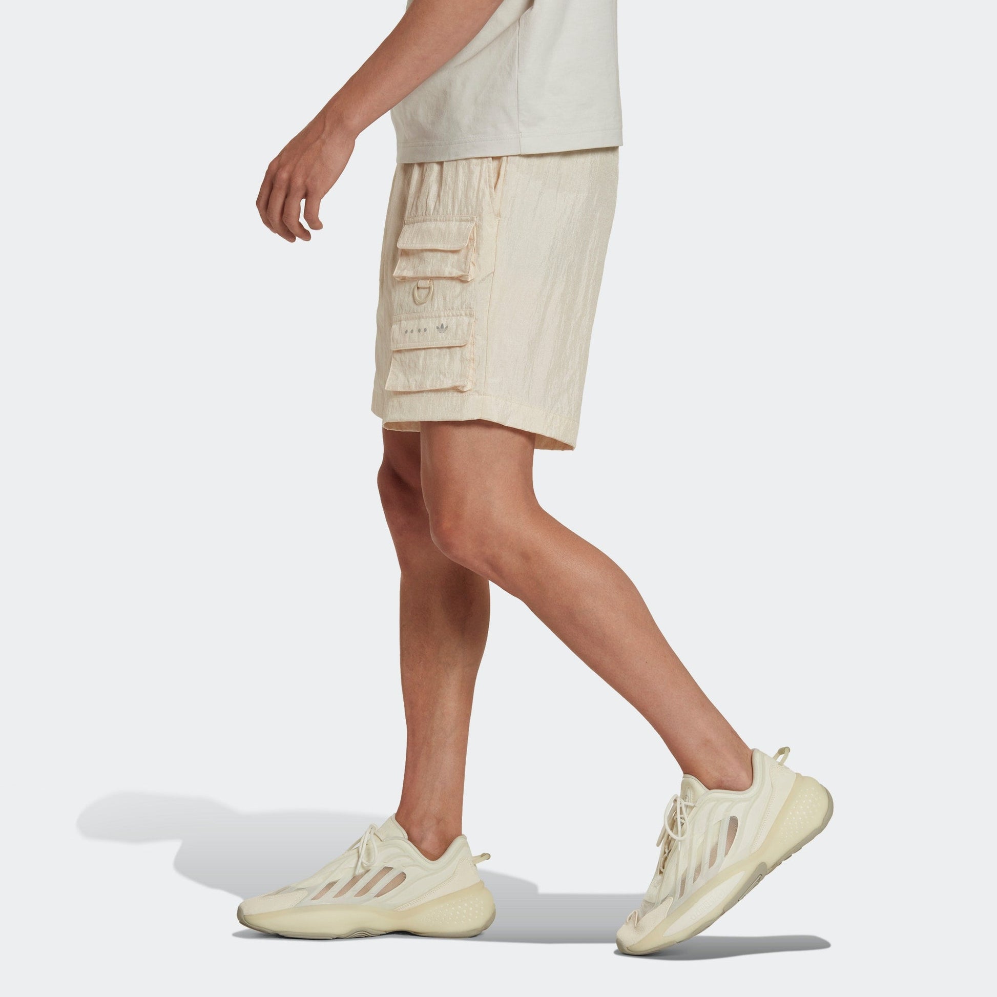 adidas originals Solid Color Casual Sports Shorts Yellow White HK2741