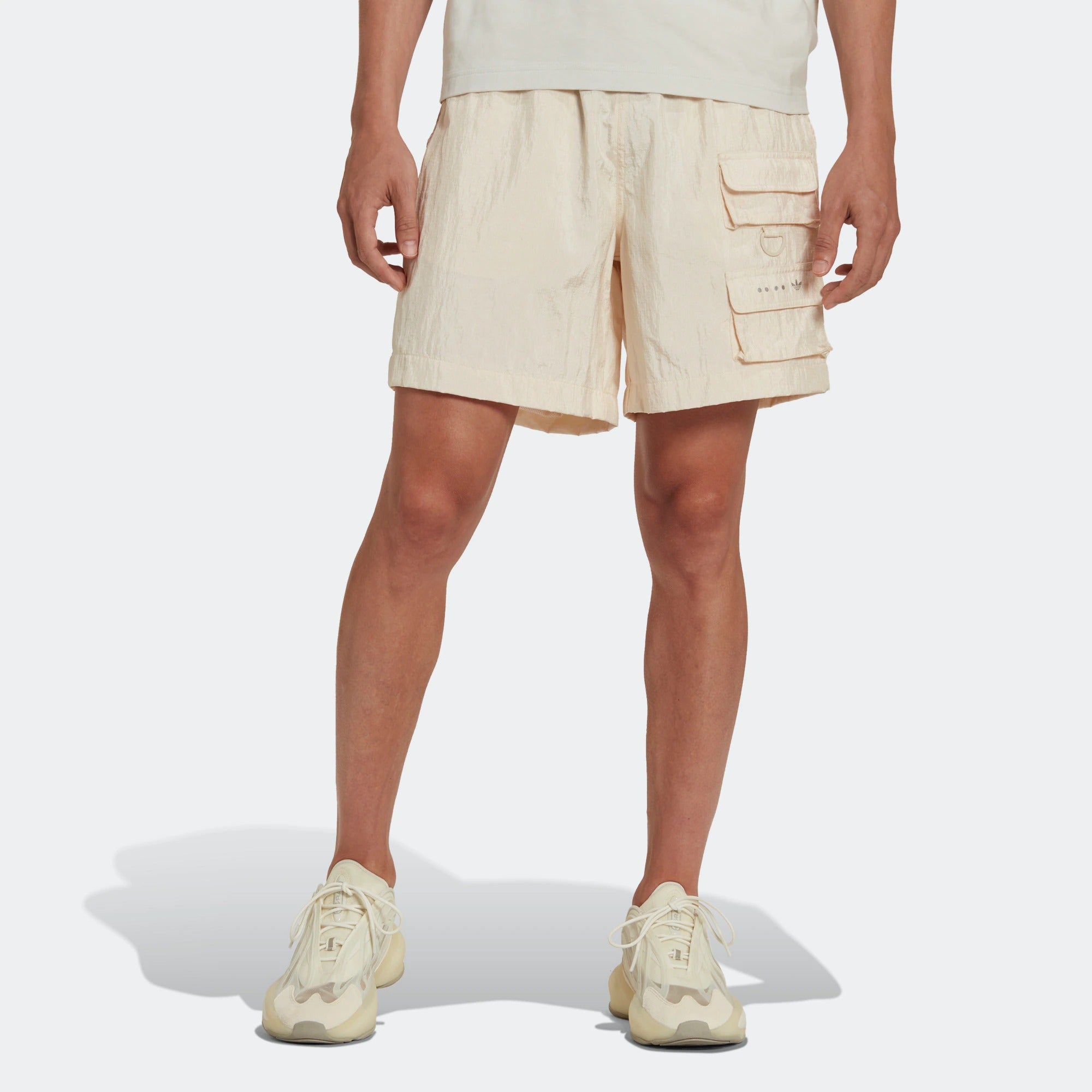 Image of adidas originals Solid Color Casual Sports Shorts Yellow White HK2741