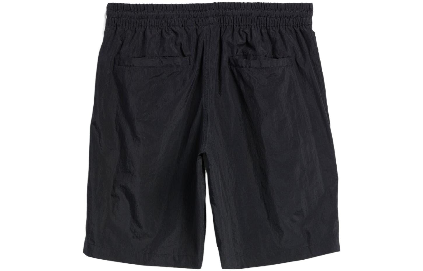 adidas Solid Color Elastic Waistband Sports Shorts Black HA1292