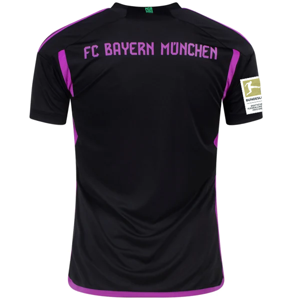 Image of adidas Bayern Munich Away Jersey w/ Bundesliga Champions Patch 23/24 (Black)